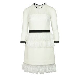 Three Floor Duchess Dress in White Polyester